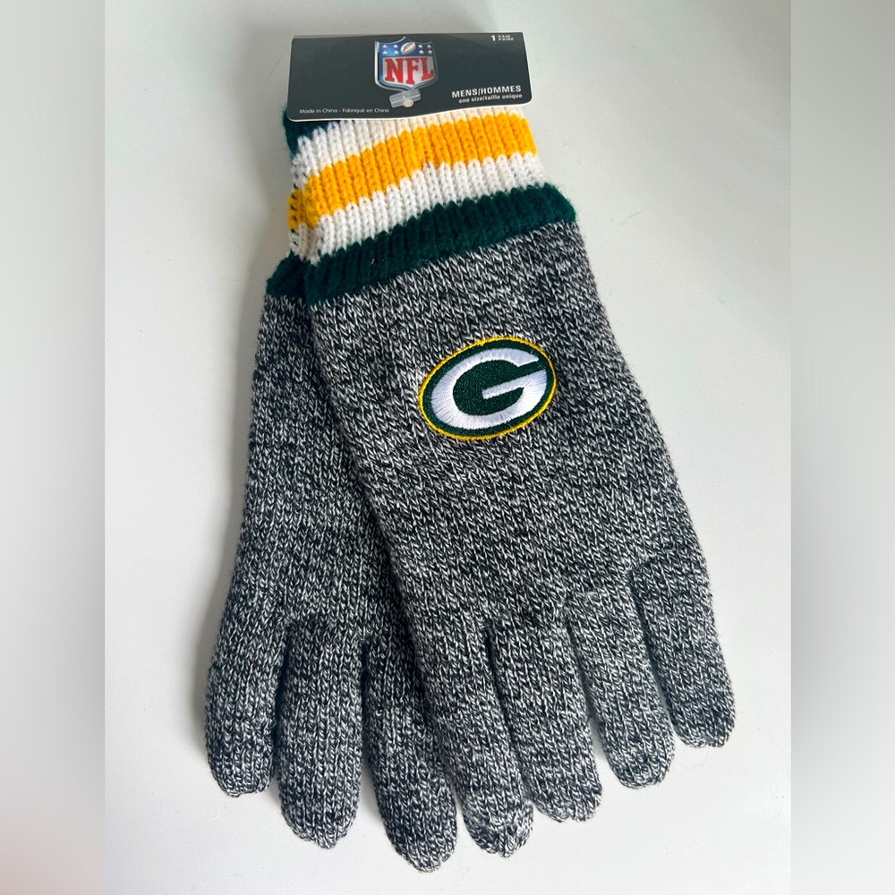 NFL Green Bay Packers Men’s Knit Winter Gloves NWT